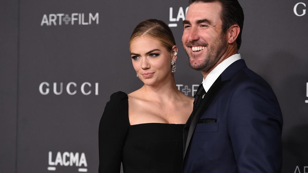 Kate Upton y Justin Verlander en la gala LACMAN.