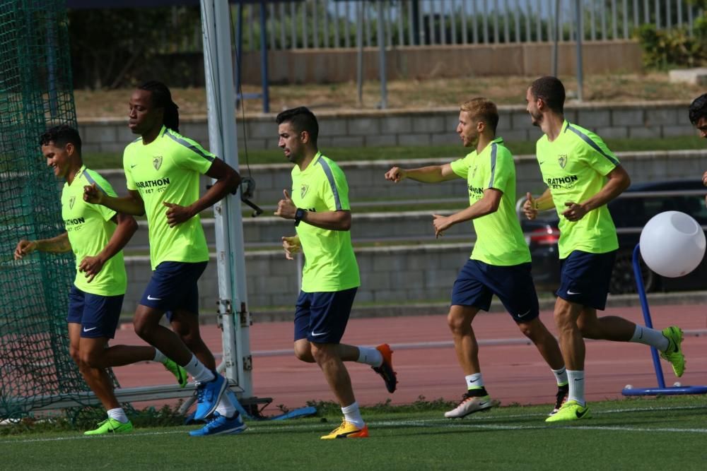 Primer entrenamiento del Málaga CF.