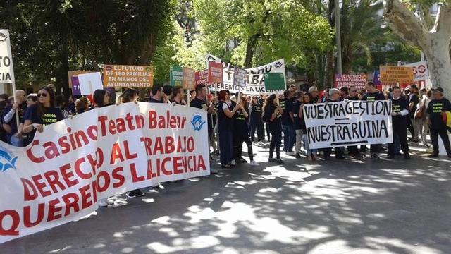 Demonstration auf der Plaça d'Espanya.