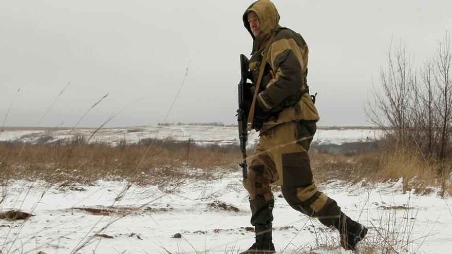 Un soldado prorruso, en la región ucraniana de Lugansk