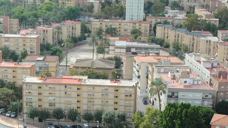 Vista panorámica de uno de los barrios de Murcia, ejemplo de urbanismo en el siglo XX.