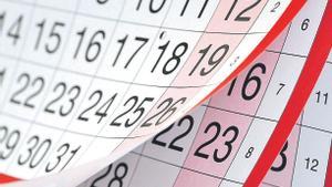 Hojas de un calendario.