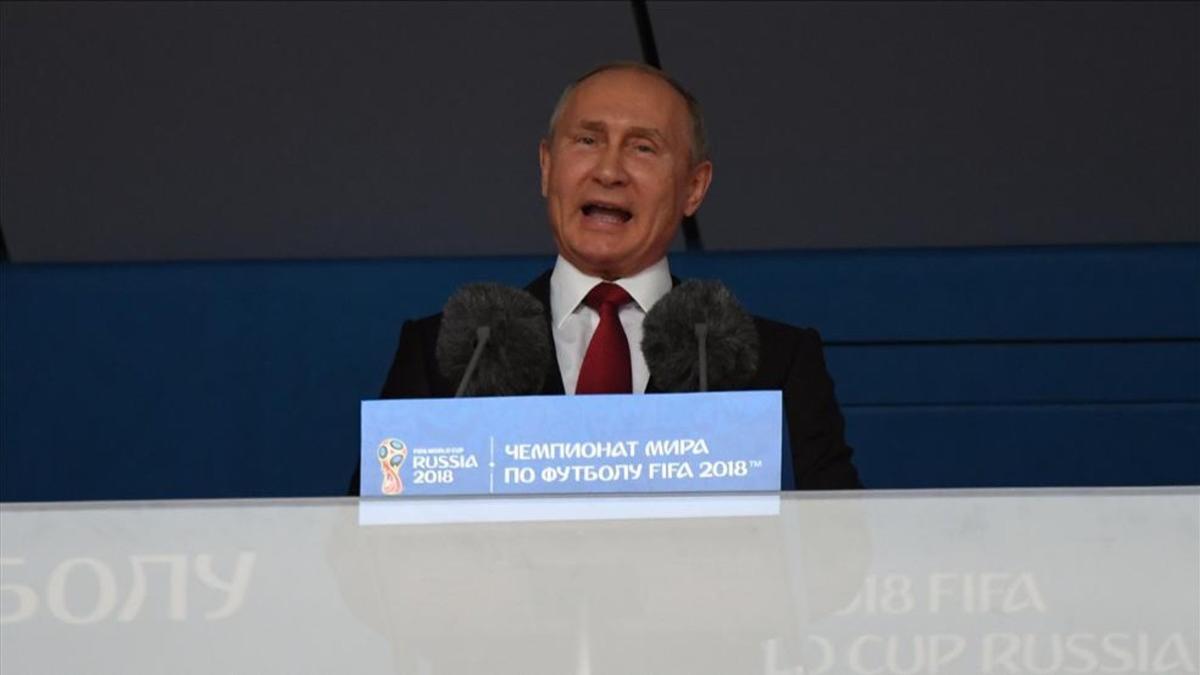 Vladimir Putin en el discruso inaugural del Mundial