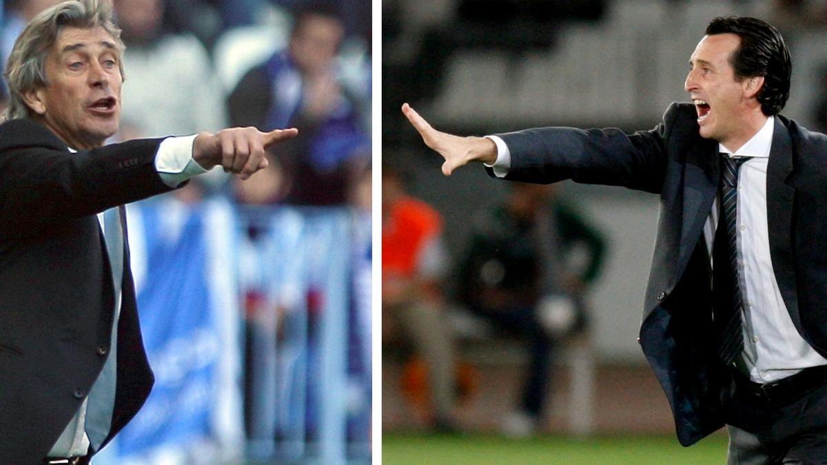 Manuel Pellegrini (i) y Unai Emery (d) afrontan su segunda temporada respectivamente en el Real Betis y el Villarreal CF.