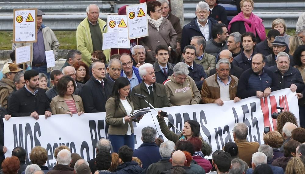 Mos se planta contra la paralización de las obras de la A-55 // R. Grobas