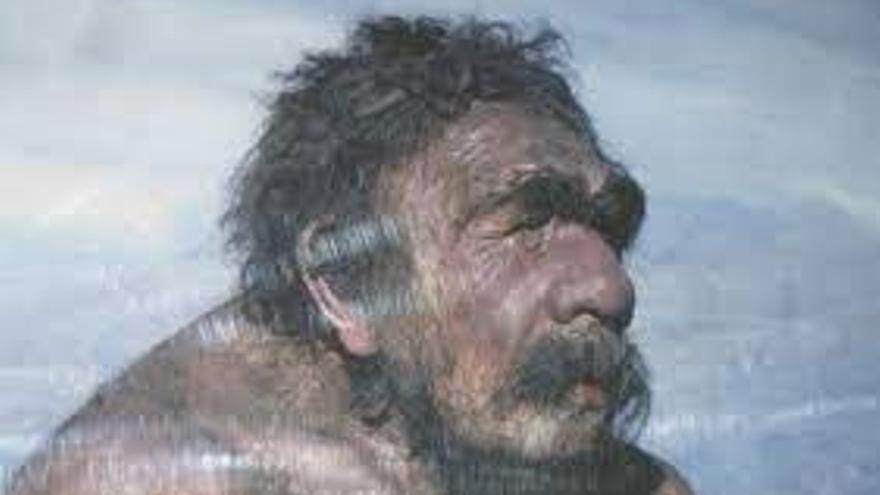 Reconstrucción de la apariencia de un neandertal, realizada en 1910.