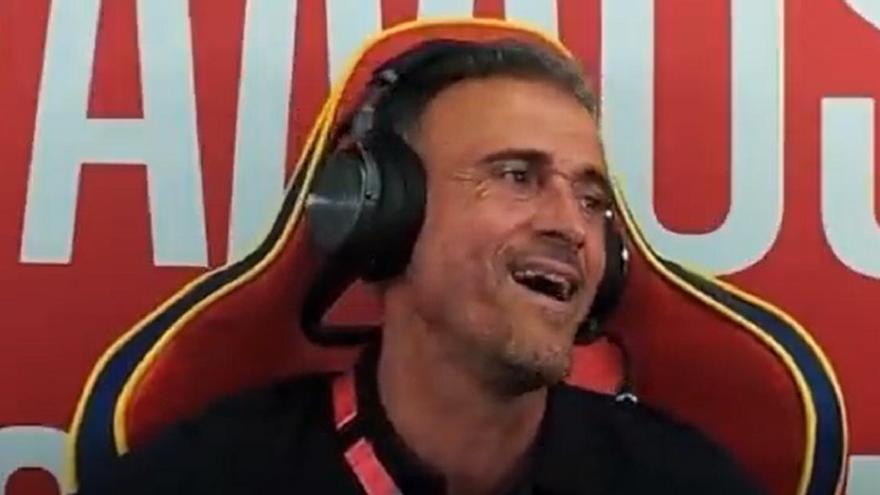 Luis Enrique durante el 'streaming'