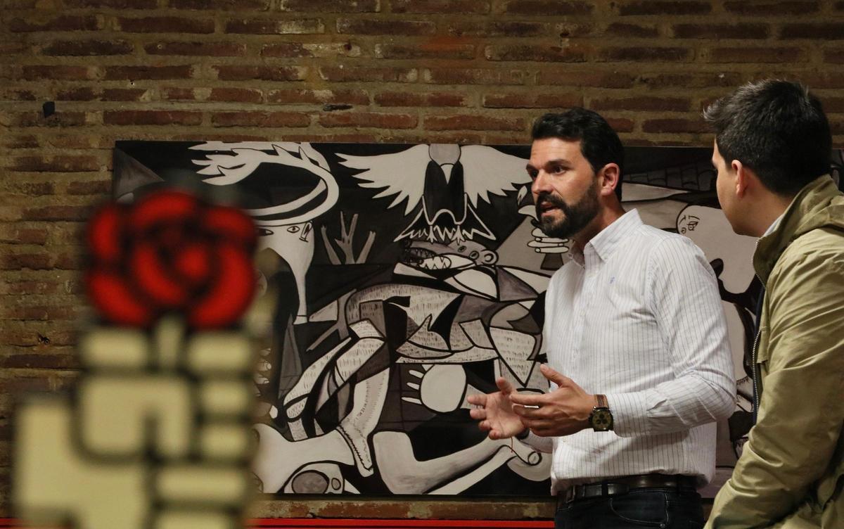 Álvaro Sánchez Cotrina, ayer, en un acto con militantes.