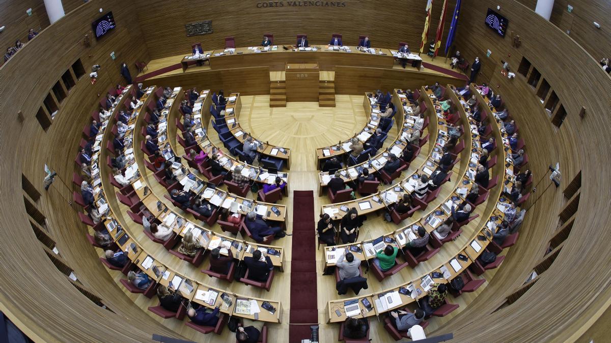 Votación en las Cortes Valencianas este martes