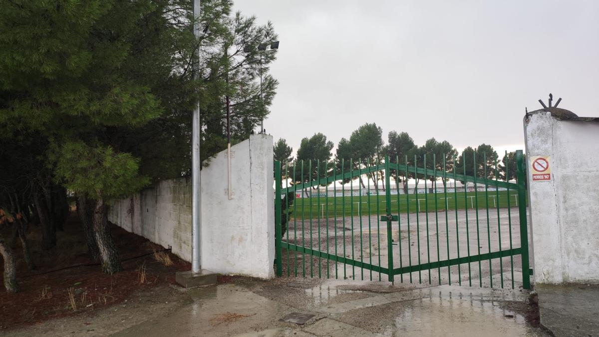 Campo de fútbol de Bujaraloz, lugar en el que ha sucedido la tragedia.