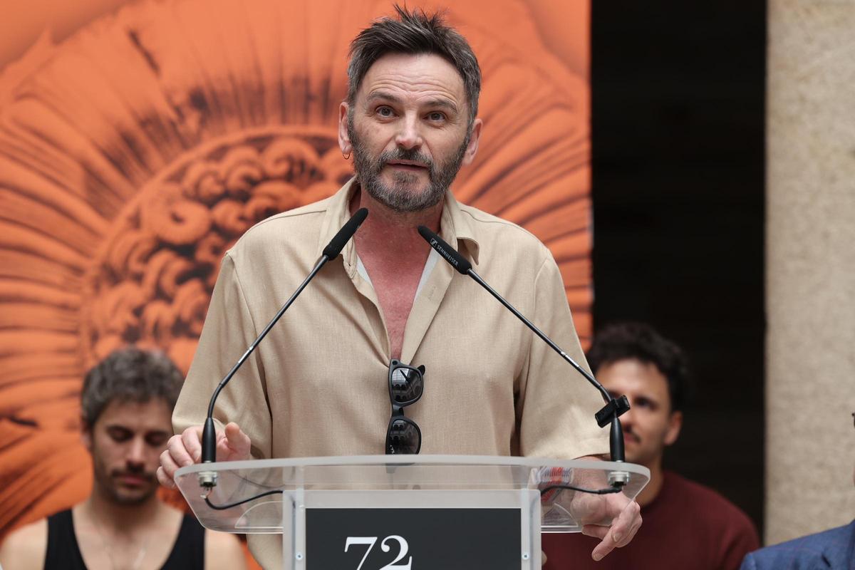 Fernando Tejero en la pesentación de la obra 'Cómicos de Roma' en el Festival de Mérida.