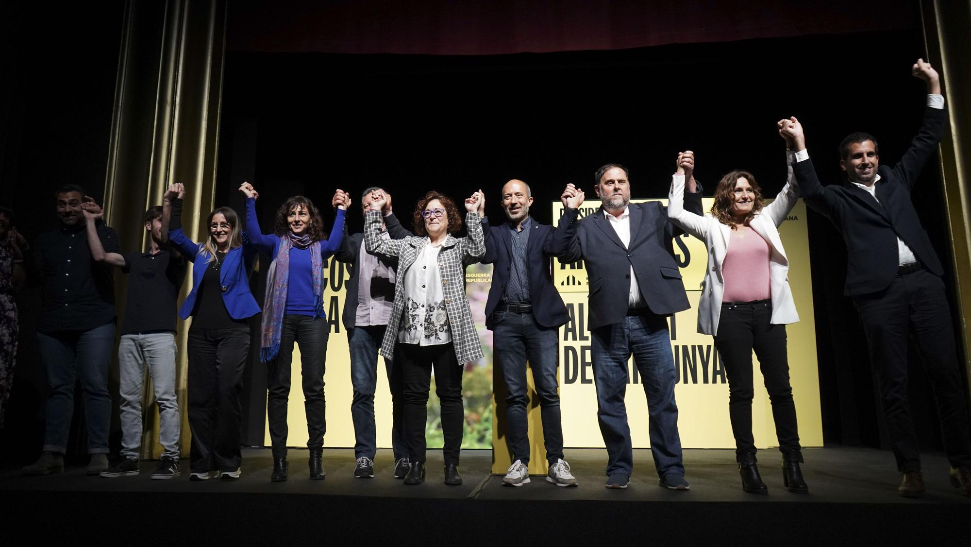 L'acte de campanya electoral d'ERC a Manresa, en fotos