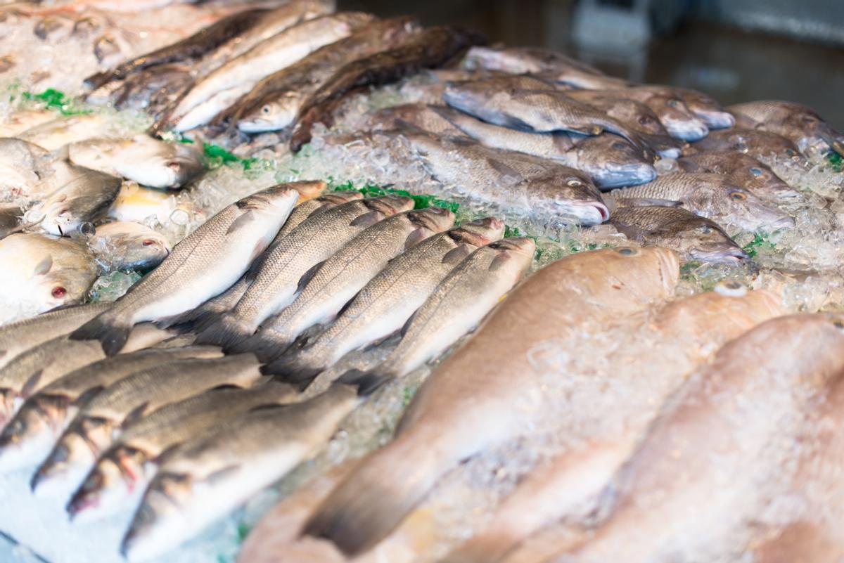 Mostrador de una pescadería.