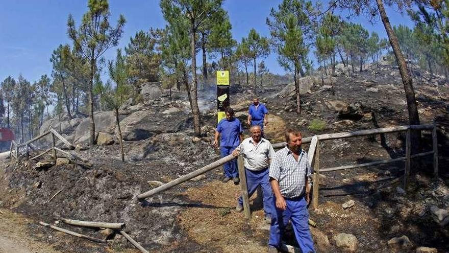 Zona afectada por los incendios en el Monte Tetón. // Marta G. Brea