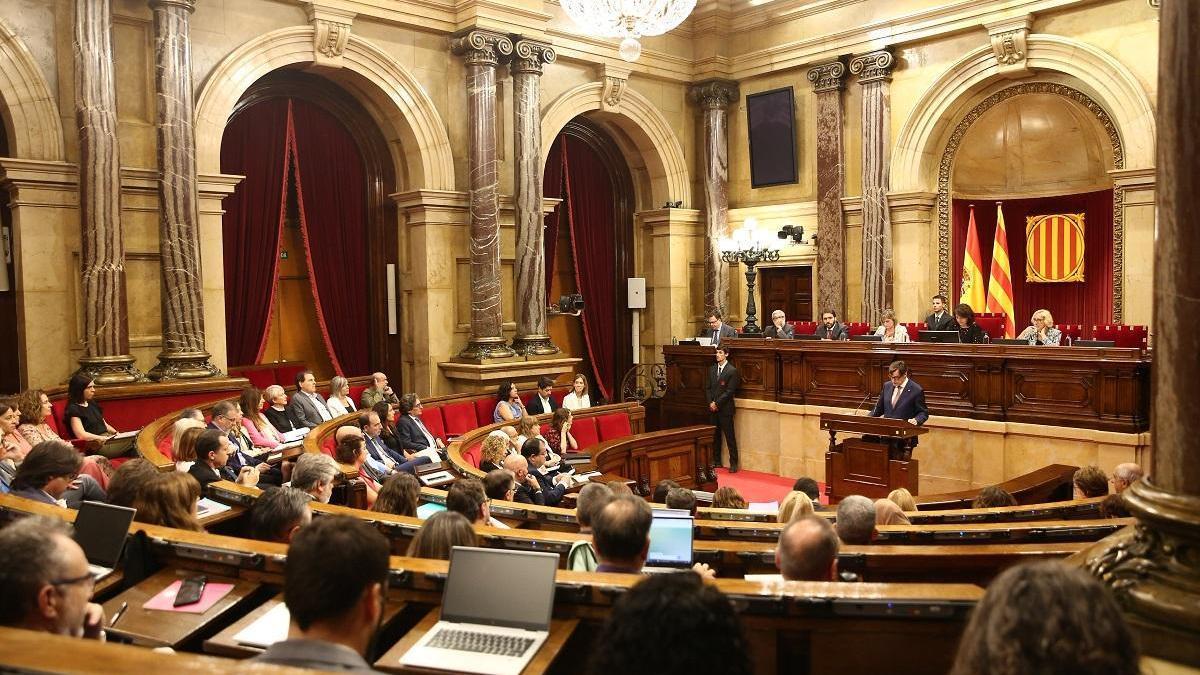 El hemiciclo del Parlament, durante el debate de política general.