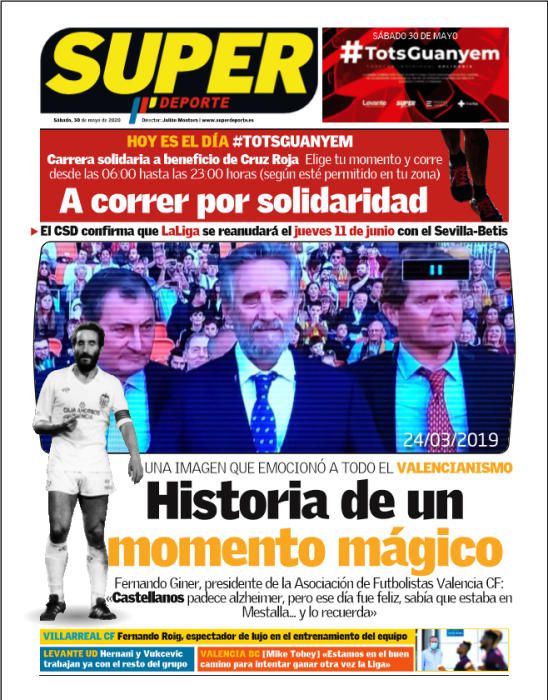 Portada SUPERDEPORTE sábado 30 mayo 2020