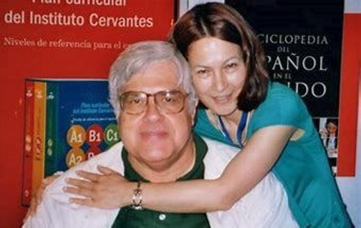 Cobo Borda y Consuelo Triviño durante el Congreso Internacional de la Lengua Española en Cartagena de Indias en 2007.