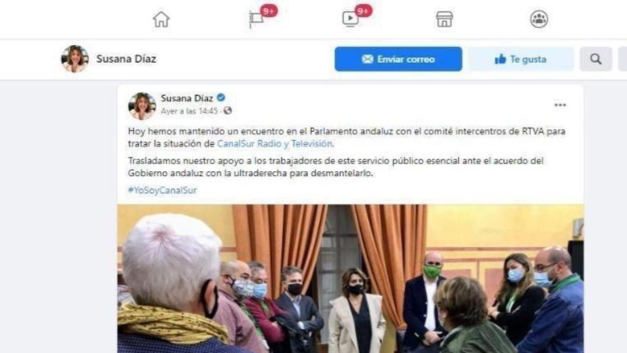 El PSOE-A denuncia ante Policía la &quot;amenaza de muerte&quot; contra Susana Díaz en una red social