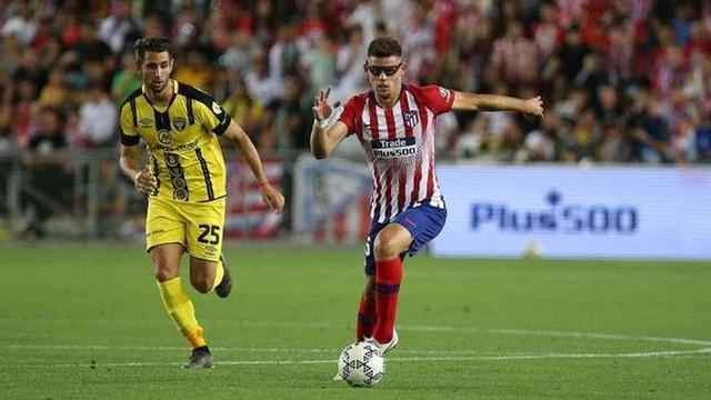 Montero, en un partido con el Atlético.