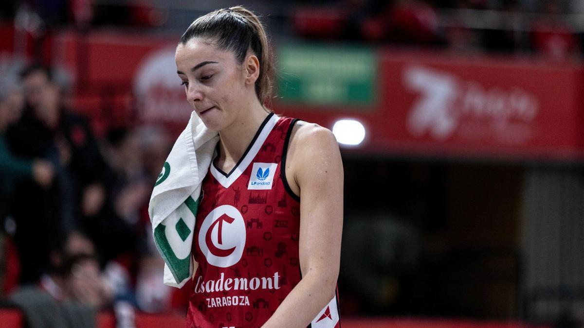 Mariona Ortiz, durante un partido en el Príncipe Felipe