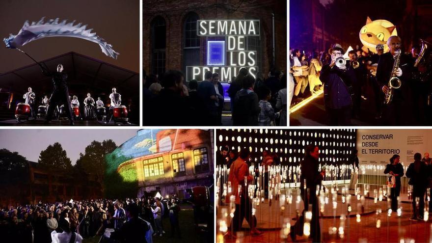 La fábrica de armas de La Vega se convierte en un parque temático de los premios Princesa: un millar de personas se vuelcan en la apertura del recinto