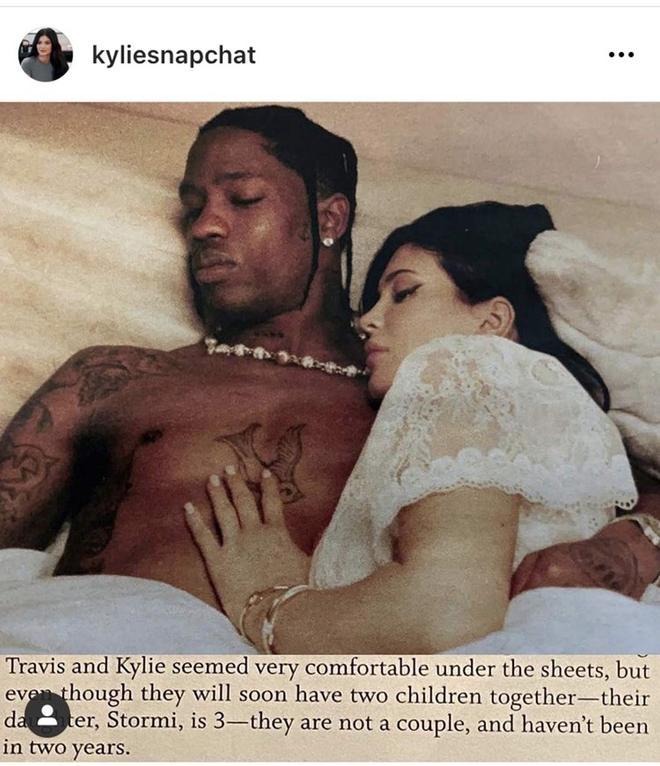 Kylie Jenner y Travis Scott durmiendo juntos