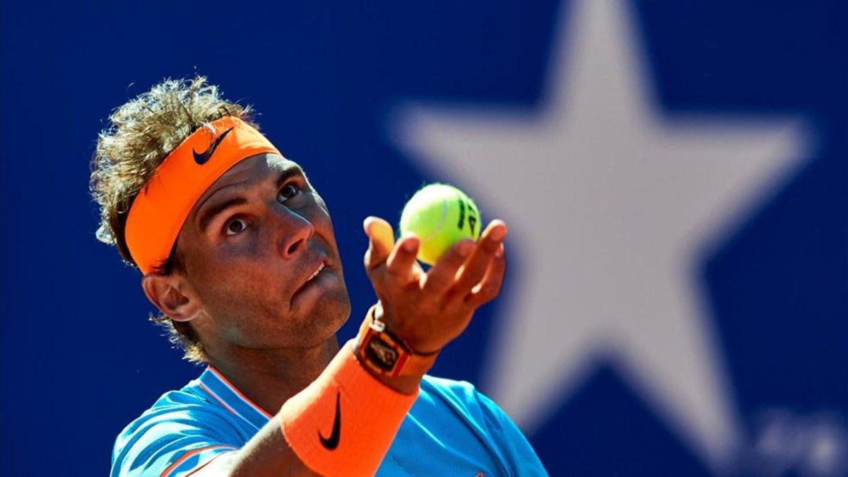 Nadal durante el torneo en Barcelona