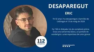 Los Mossos d'Esquadra buscan a Eric, desaparecido en Sant Boi de Llobregat