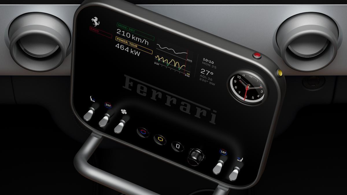 El Ferrari Luce combina digitalización con mandos físicos
