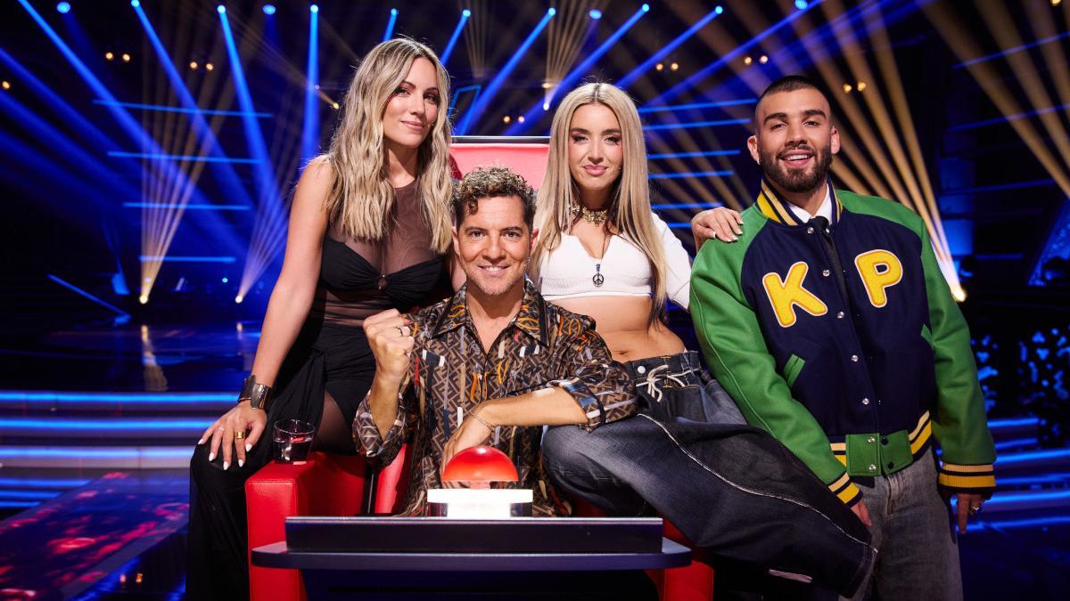 Edurne, David Bisbal, Lola Índigo y Manuel Turizo, los 'coaches' de 'La voz kids'