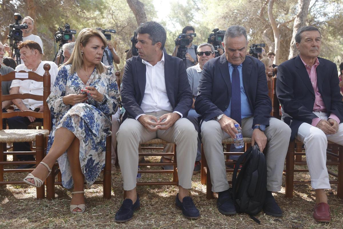 El president Mazón , los vicepresidentes Camarero y Gan Pampols y el conseller de Sanidad, Marciano Gómez