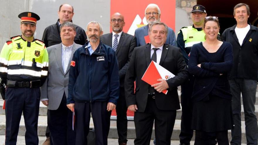 Presentació de la jornada a les escales de la Berruga de Berga, aquest dijous