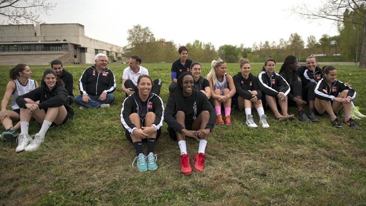 Las jugadoras del Uni Girona.