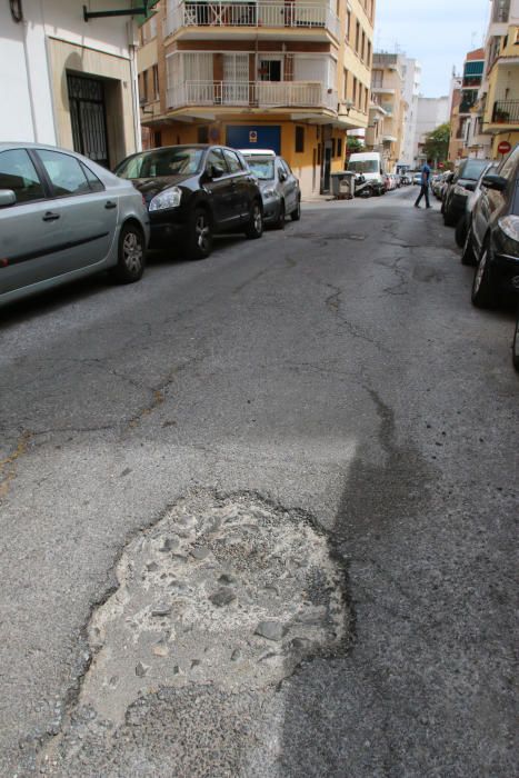 Estado del asfalto en las calles de Málaga