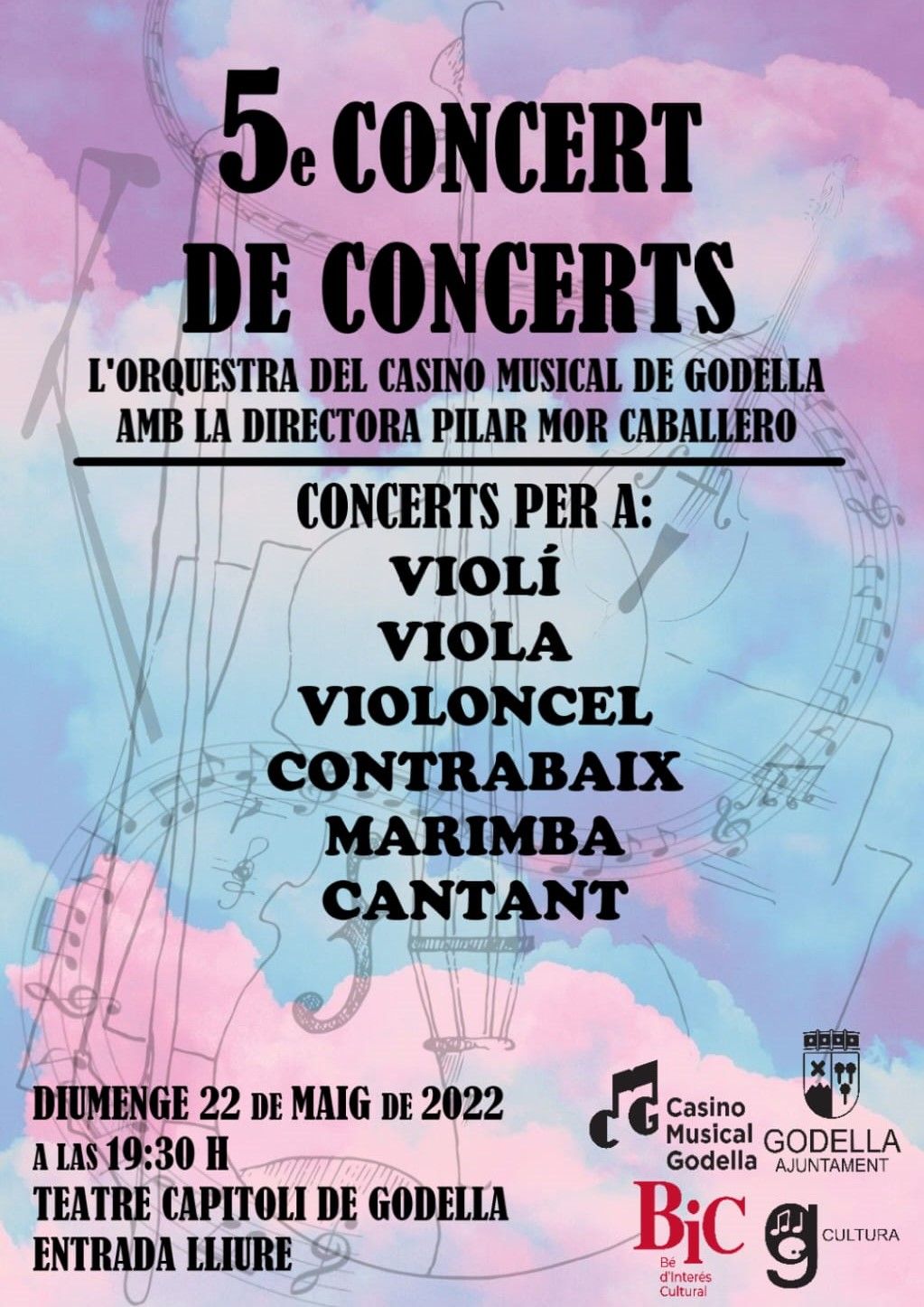 Cartel del &quot;V Concert de Concerts&quot;.