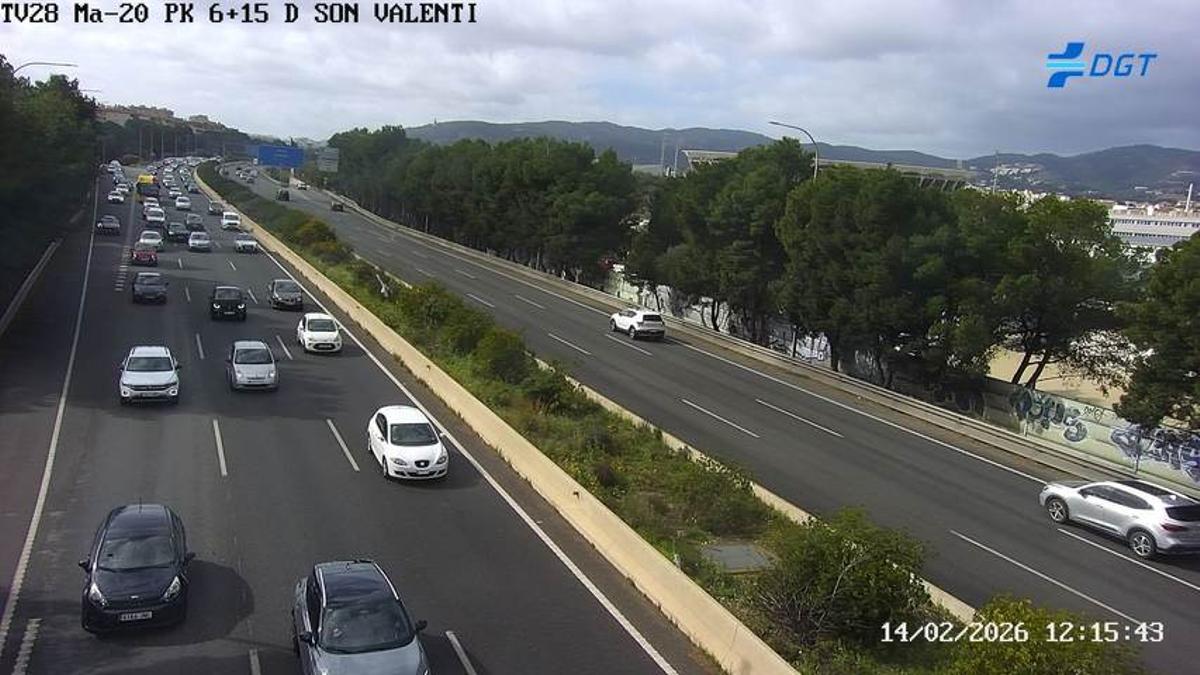 Atasco en la Vía de Cintura.