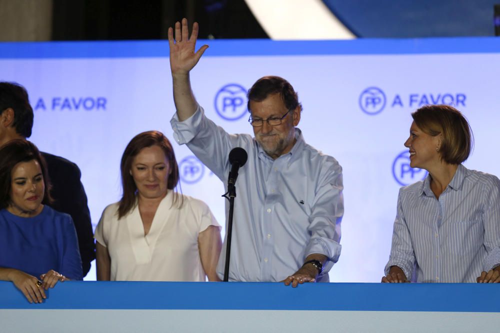Mariano Rajoy després de conèixer els resultats de les eleccions generals del 26J.