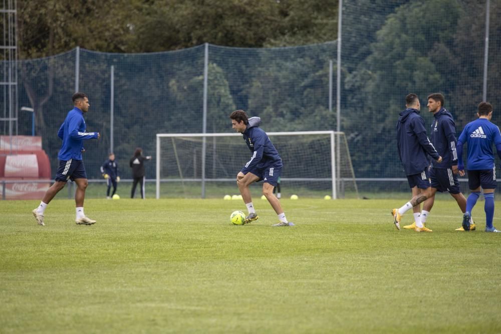 Entrenamiento del Oviedo en El Requexón