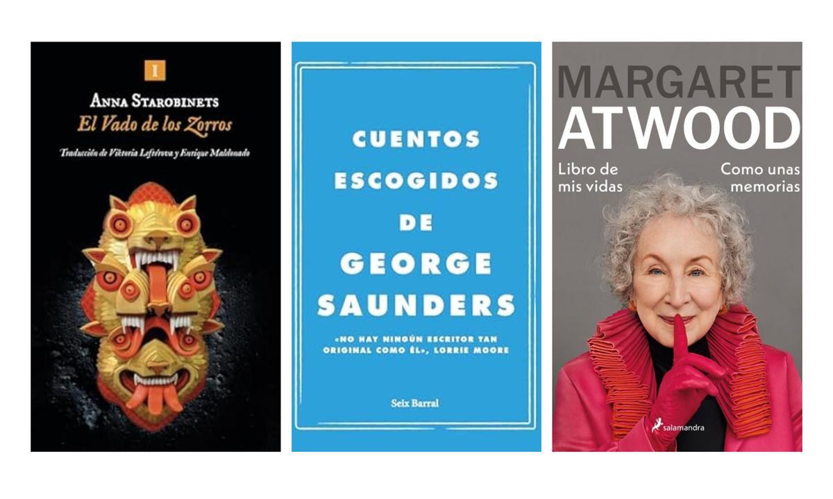 Portadas de El Vado de los Zorros, Cuentos escogidos y Libro de mis vidas