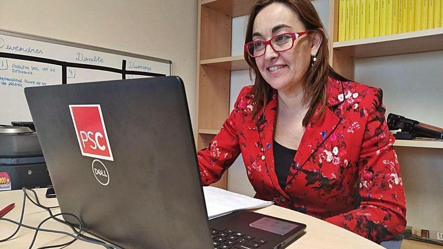 Sílvia Paneque, ahir, durant l&#039;acte virtual sobre cultura.