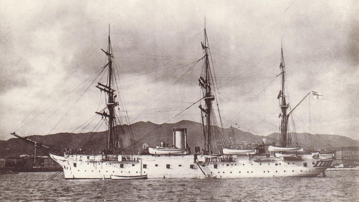 Fragata Gneisenau en el año 1900.