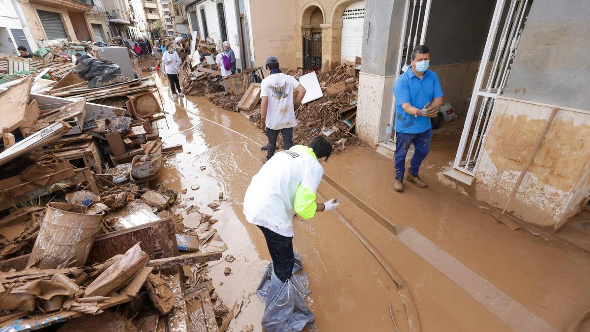 Las calles de Aldaia en noviembre de 2024, apenas unas semanas después de la dana.