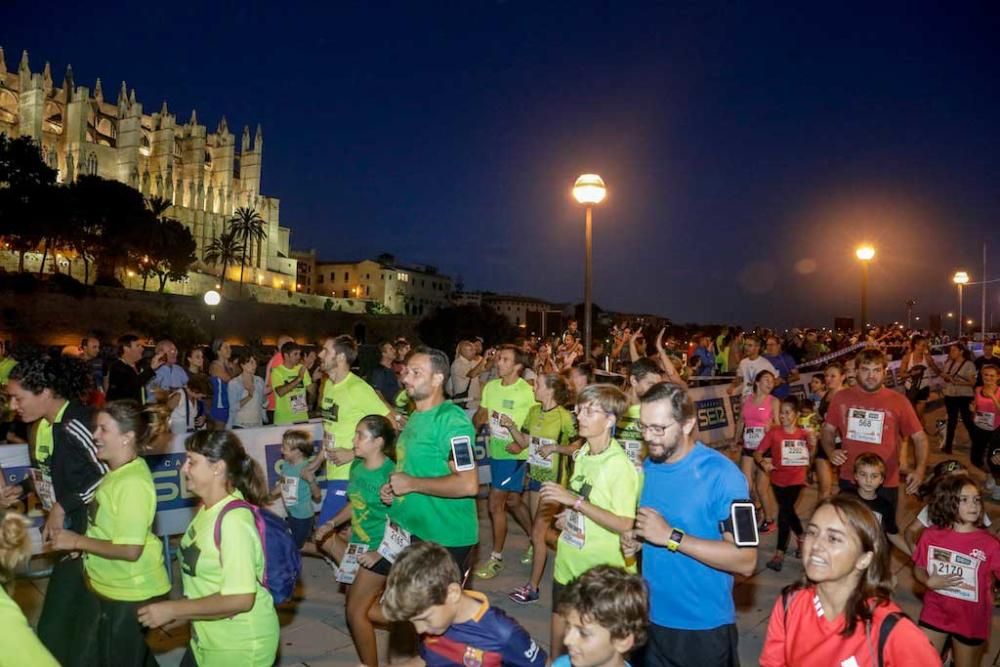 Carrera nocturna en el centro de Palma