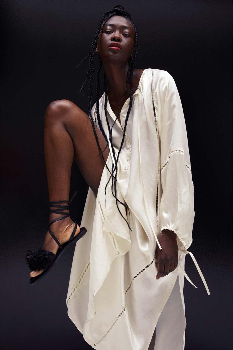 Vestido túnica blanco de H&M