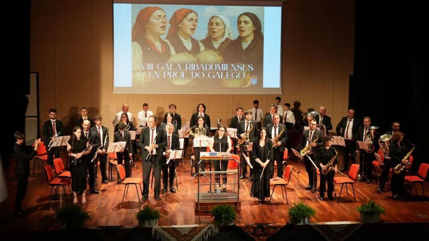 A Banda de Música Municipal de Ribadumia recibiu o galardón na gala. | FdV