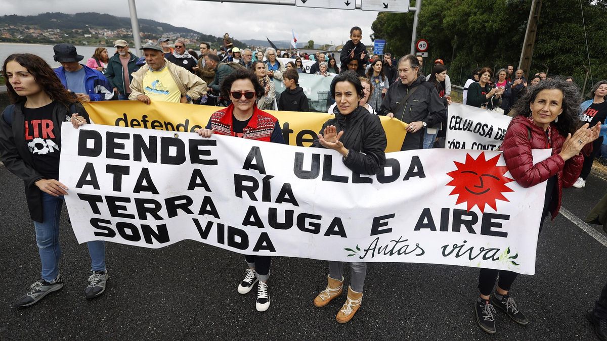 Manifestación de Ulloa Viva contra la construcción de la fábrica de Altri en Palas de Rei, este pasado junio