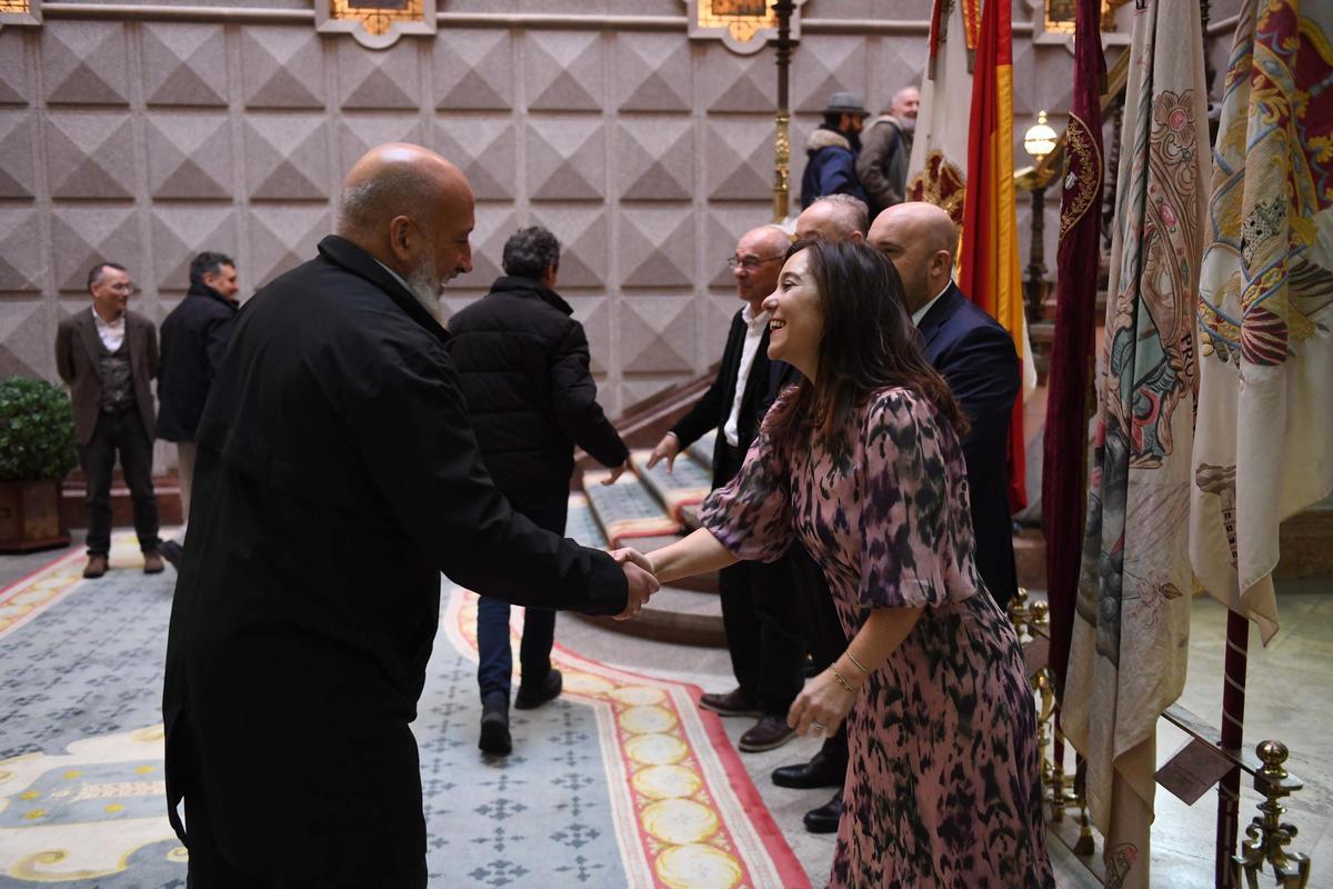 Recepción de Navidad en María Pita