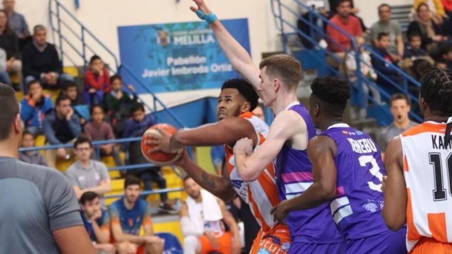 Anthony Green, durante el partido de ayer en Melilla.