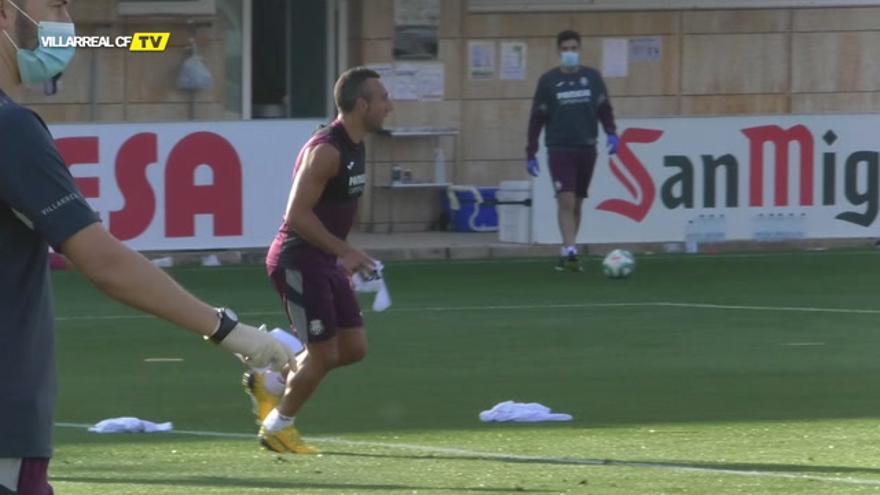 Entrenamiento en grupo del Villarreal CF