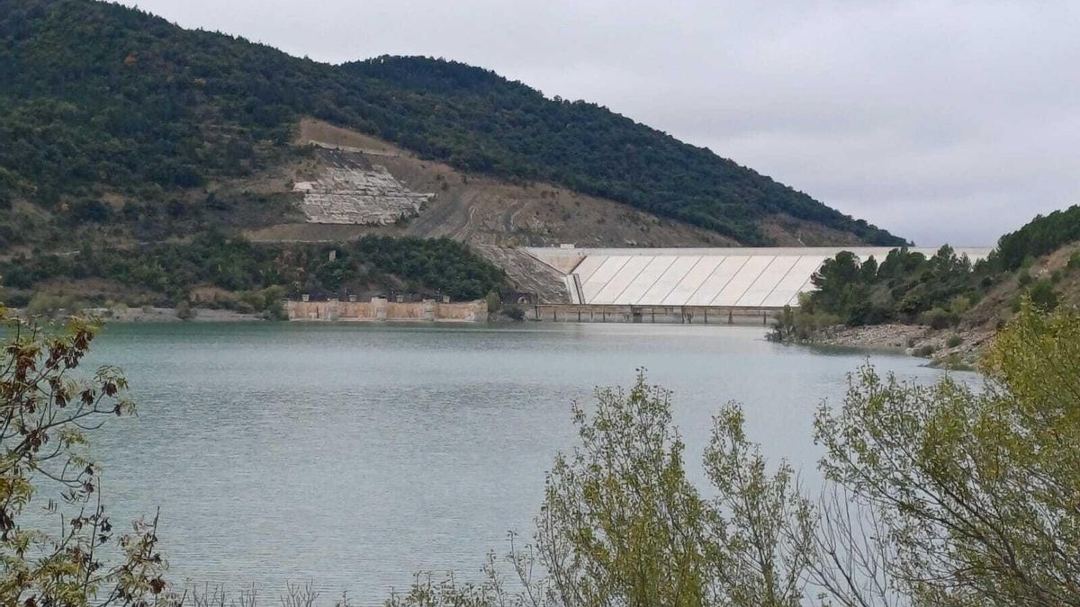 El embalse de Yesa, en una imagen del pasado domingo.